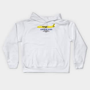 Airbus A321 - Spirit Airlines "Home of the Bare Fare" Kids Hoodie